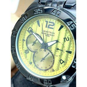 Armitron Men's Watch 20/4664TI Gold Dial Quartz 42mm Black Stainless Steel
Watch